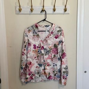 Anthropologie Floral Blouse Medium, Flora Nikrooz